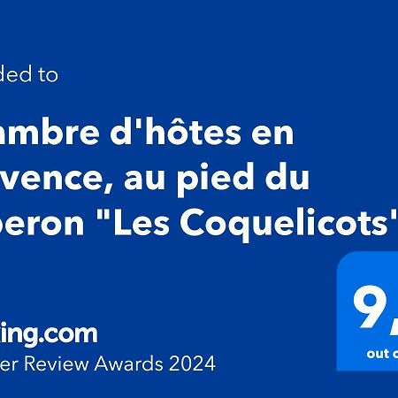 Chambre D Hotes En Provence, Au Pied Du Luberon, Les Coquelicots La Tour-dʼAigues Eksteriør billede