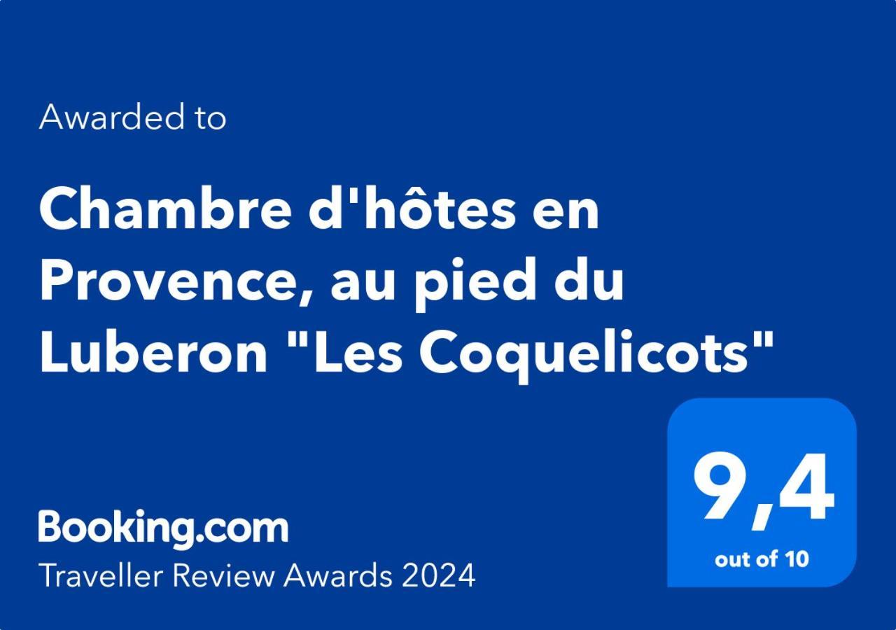 Chambre D Hotes En Provence, Au Pied Du Luberon, Les Coquelicots La Tour-dʼAigues Eksteriør billede